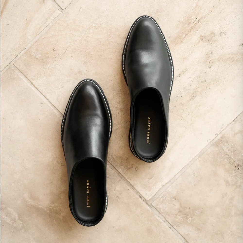 Jenni Kayne Black Leather Mules